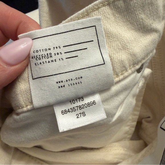 AYR • The Secret sauce high rise straight leg jeans ecru cream - 27 short - Picture 7 of 7